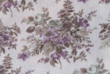 Auberge Floral Fabric -Lilac - Linen Salvage Et Cie