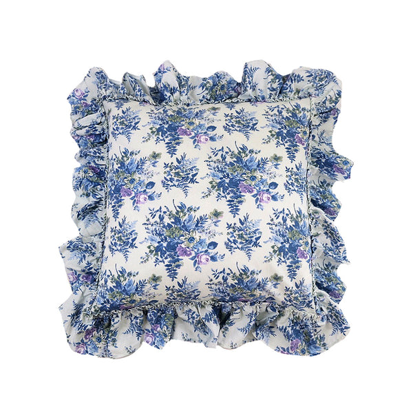 1 unit -Auberge Tatter Ruffle Square Pillow  -  Sky