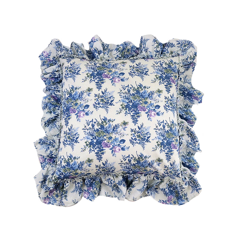 1 unit -Auberge Tatter Ruffle Square Pillow  -  Sky