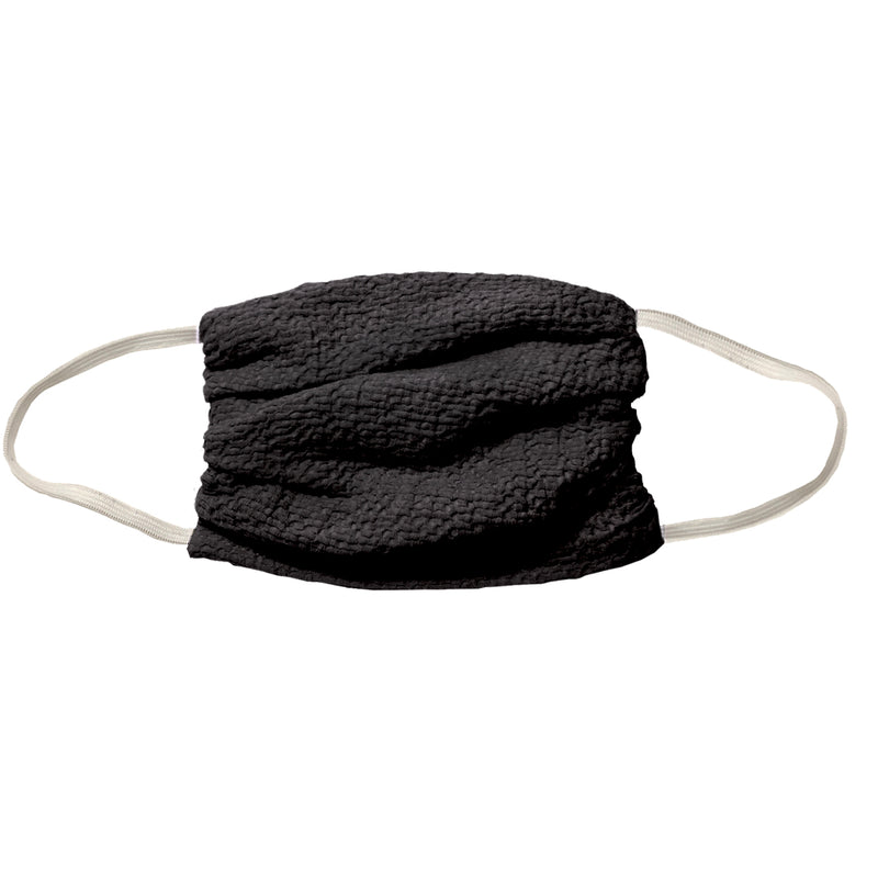 Soft Popcorn Texture - 1 Unit Mask- Black - Linen Salvage Et Cie