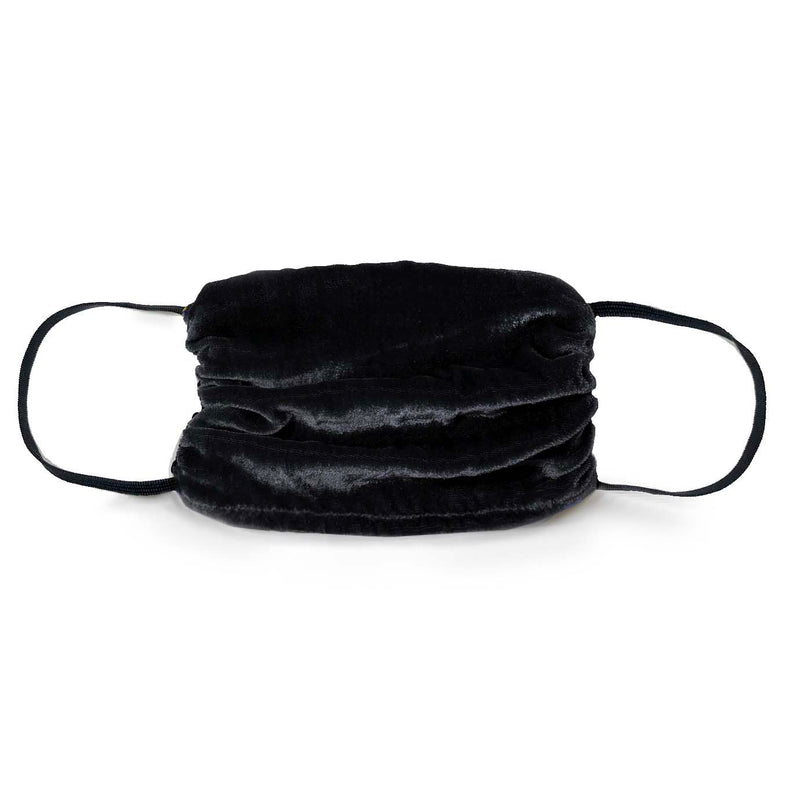 Vintage Velvet Face Mask- Black -1 Unit - Linen Salvage Et Cie