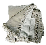 Petite Silk Velvet Ruffle Linen Collection - Champagne - Linen Salvage Et Cie