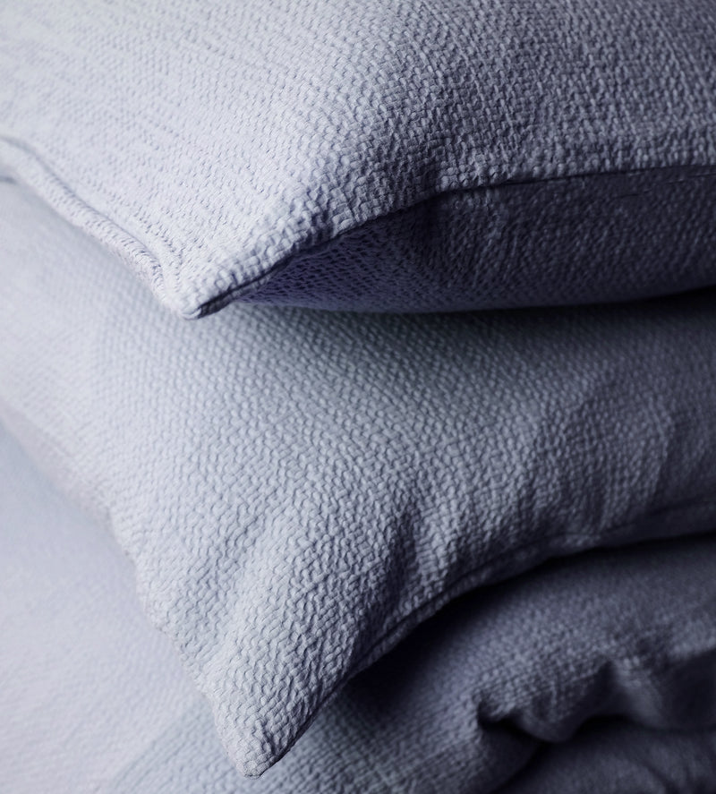 NEW! Super Comfy Soft Cotton Popcorn Cloud Texture Duvet Set - Cloud Blue - Linen Salvage Et Cie