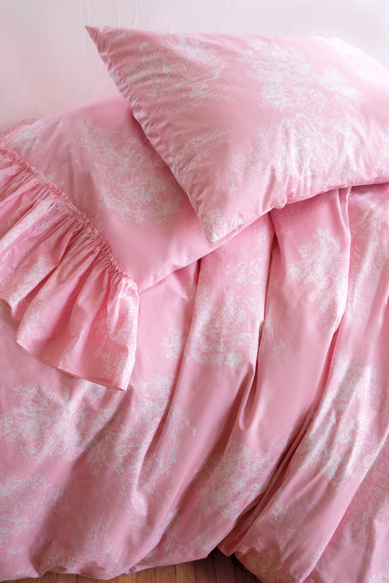 New! Colette Toile Bedding - Petal Pink