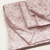 French Toile 3 Pc Twin Duvet Set- Soft Rose