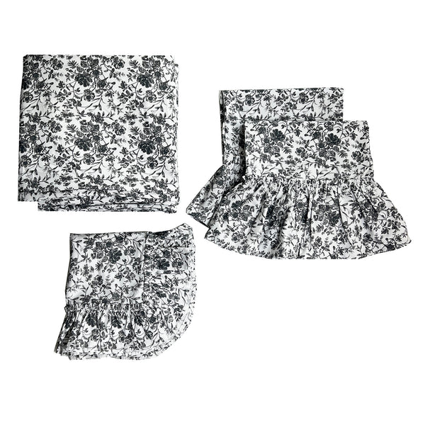 Collector's Sample Set #23 /  4 Piece French Toile Twin Duvet Set-French Grey