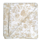 French Toile Print Bandana-Wheat - Linen Salvage Et Cie