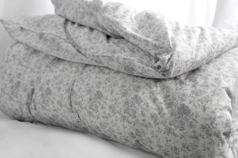 NEW! French Toile Bedding  - Soft Grey - Linen Salvage Et Cie