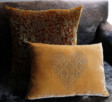 Grace Silk Velvet Hand Embossed Boudoir - Gold