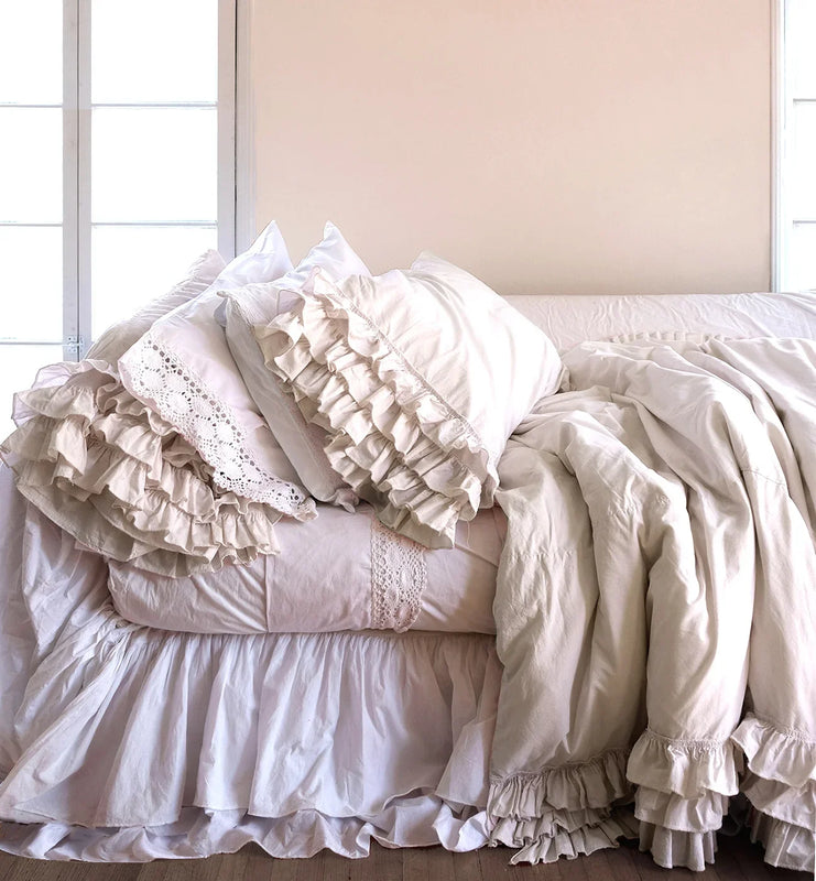 Giselle Ruffle Poplin Collection - Linen Salvage Et Cie