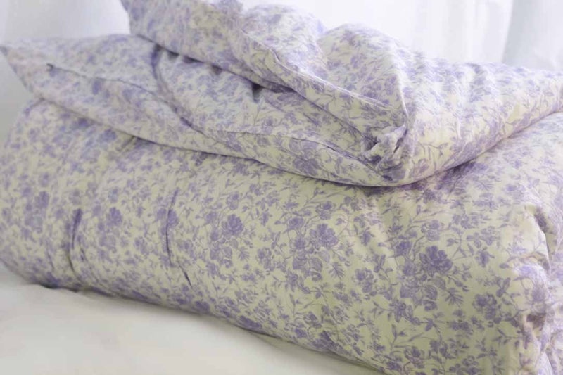 NEW! French Toile Bedding -Lilac /White - Linen Salvage Et Cie