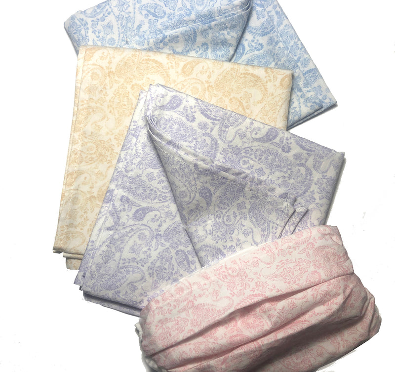 Vintage Paisley Print Bandana-Rose - Linen Salvage Et Cie