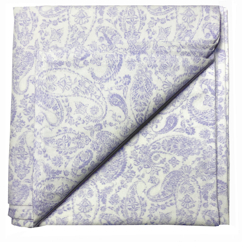 Vintage Paisley Print Bandana-Lilac - Linen Salvage Et Cie