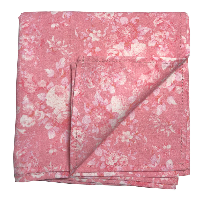Petite Bouquet Printed Bandana-Soft Rose - Linen Salvage Et Cie