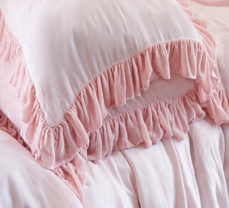 New! Charlotte Silk Velvet Ruffle Collection - Petal