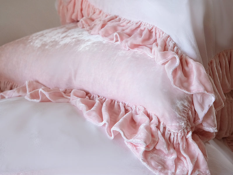 New! Charlotte Silk Velvet Ruffle Collection - Petal