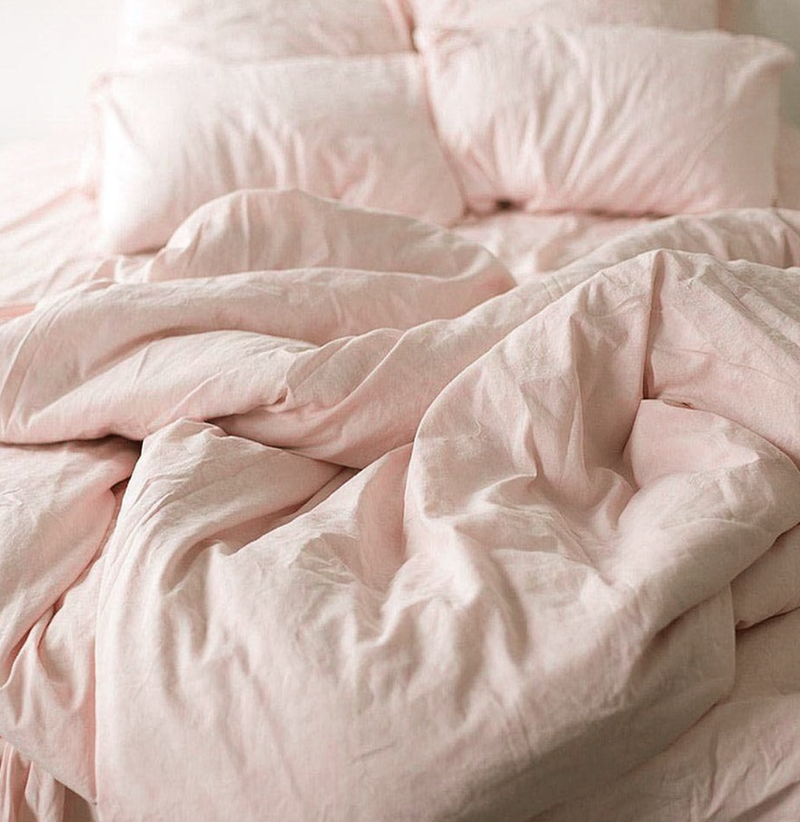 Vintage Wash Linen Duvet Set - Vintage Petal