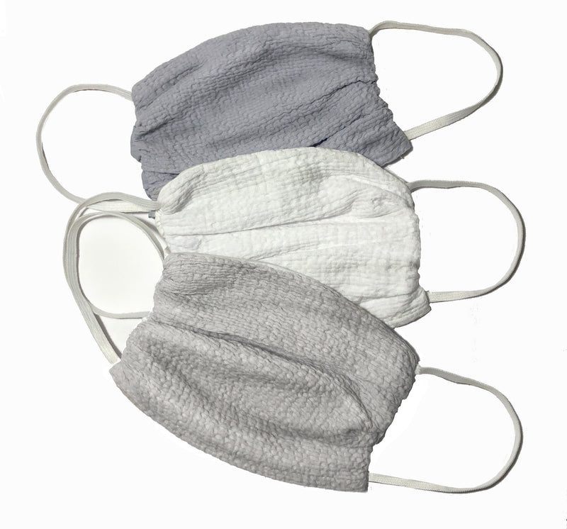 Soft Popcorn Texture - 1 Unit Mask- White - Linen Salvage Et Cie