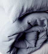 NEW! Super Comfy Soft Cotton Popcorn Cloud Texture Duvet Set - Cloud Blue - Linen Salvage Et Cie