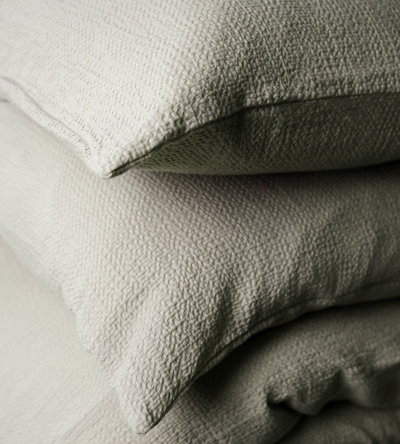 NEW! Super Comfy Soft Cotton Popcorn Cloud Texture Duvet Set - Soft Beige - Linen Salvage Et Cie