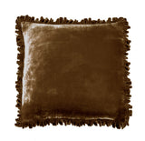 Colette Petite Silk Velvet Ruffle Linen Bed - Topaz