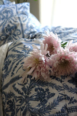 Victoria Toile Bedding - French Blue - Linen Salvage Et Cie