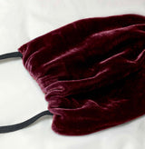 NEW! Vintage Velvet Face Mask- Wine-1 Unit - Linen Salvage Et Cie