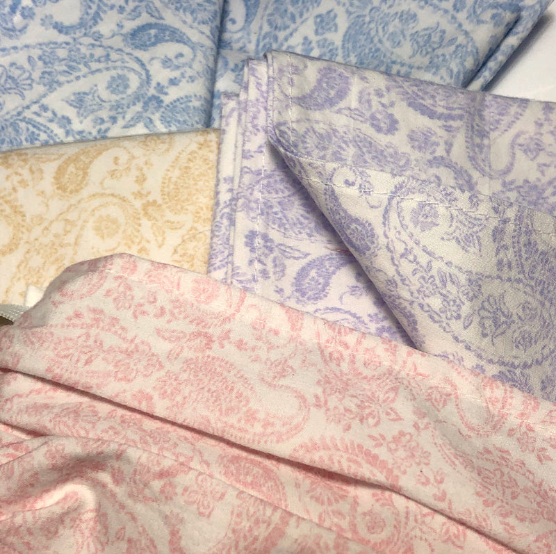 Vintage Paisley Print Bandana-Teastain - Linen Salvage Et Cie