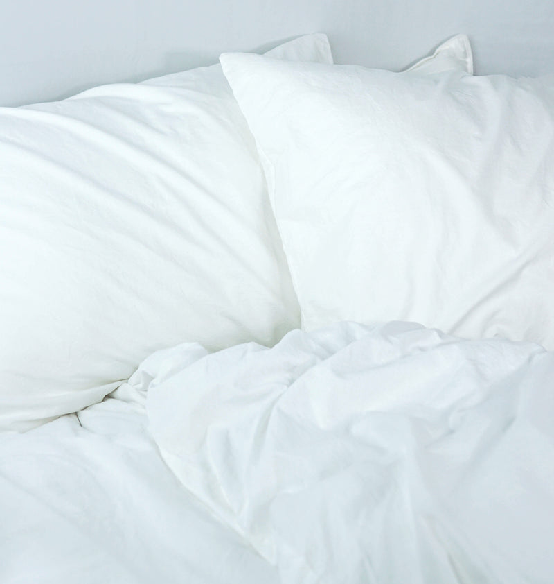 Perfect Poplin Duvet Set-White - Linen Salvage Et Cie